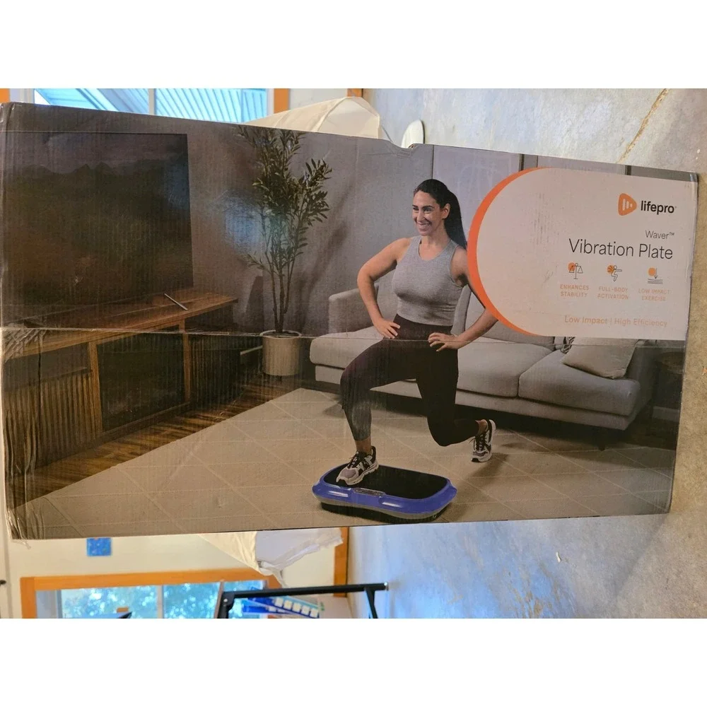 Lifepro Waver Vibration Plate Exercise Machine Full Body Workout Lymphatic -Blue